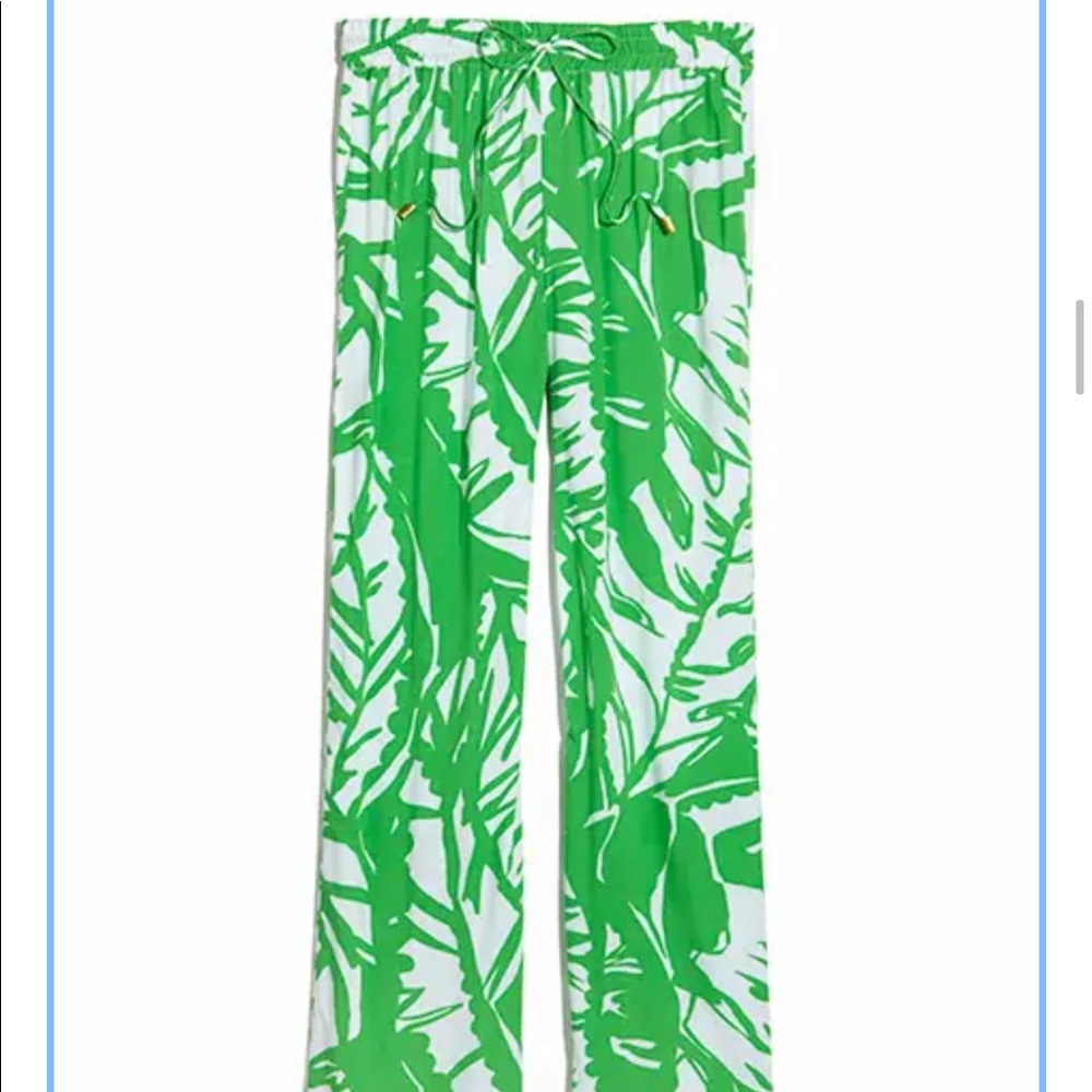 Lilly Pulitzer for Target Green Boom Boom Leaf Print Pants